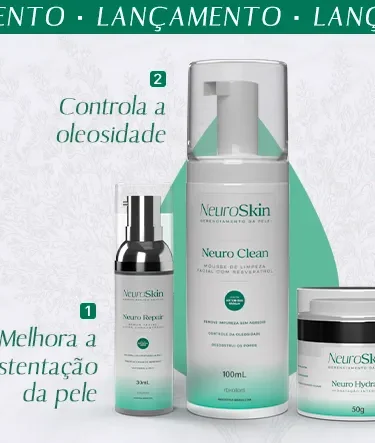 Tratamento facial completo para manchas, oleosidade e prevenção do envelhecimento da pele, com sérum, mousse de limpeza e creme hidratante com artemisia annua