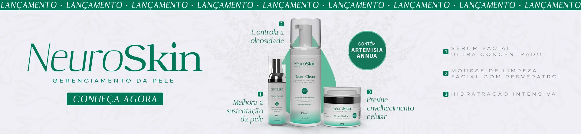 Tratamento facial completo para manchas, oleosidade e prevenção do envelhecimento da pele, com sérum, mousse de limpeza e creme hidratante com artemisia annua